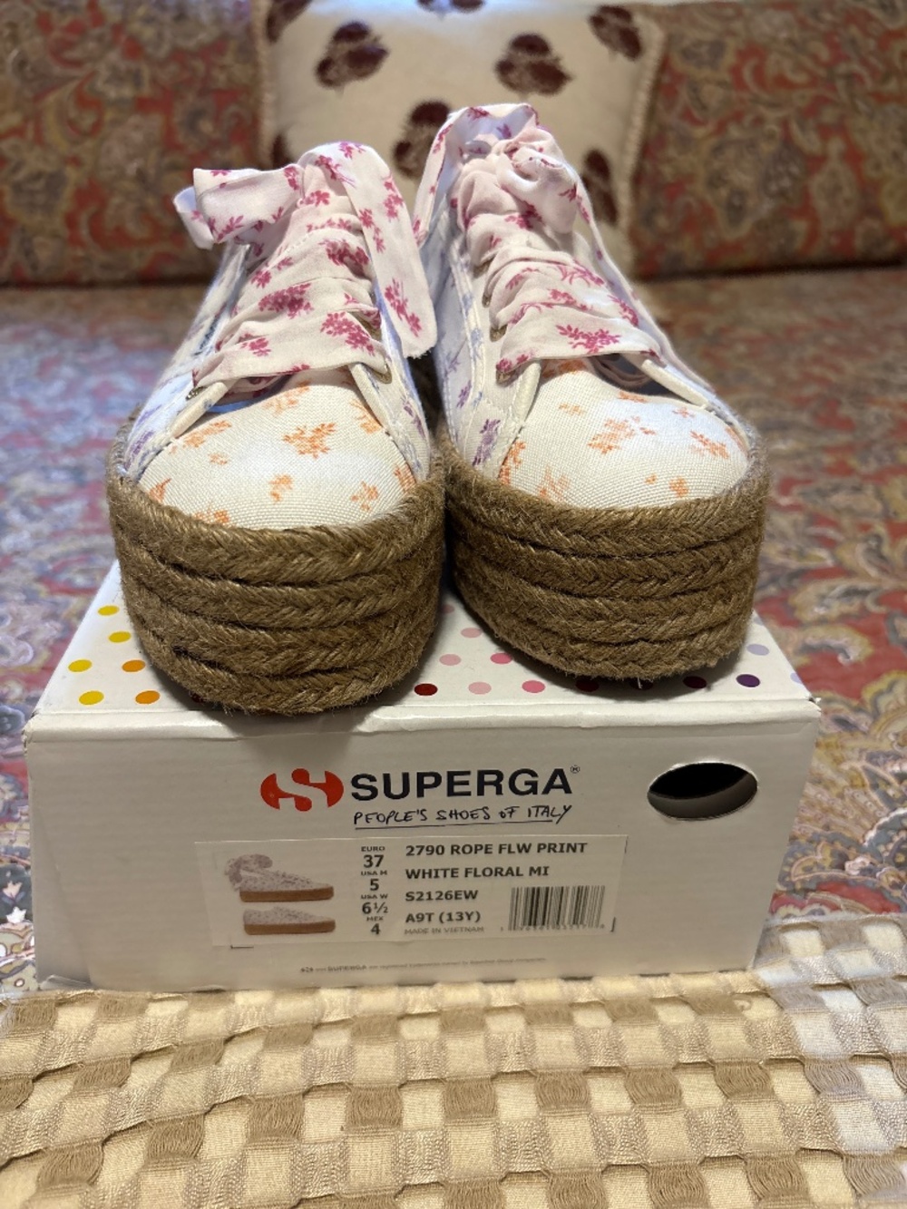 Superga floral espadrille sneakers